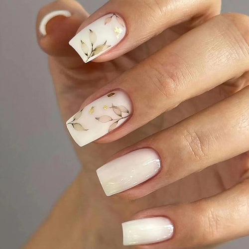 Botanical Press-On Nail Art Bowlift