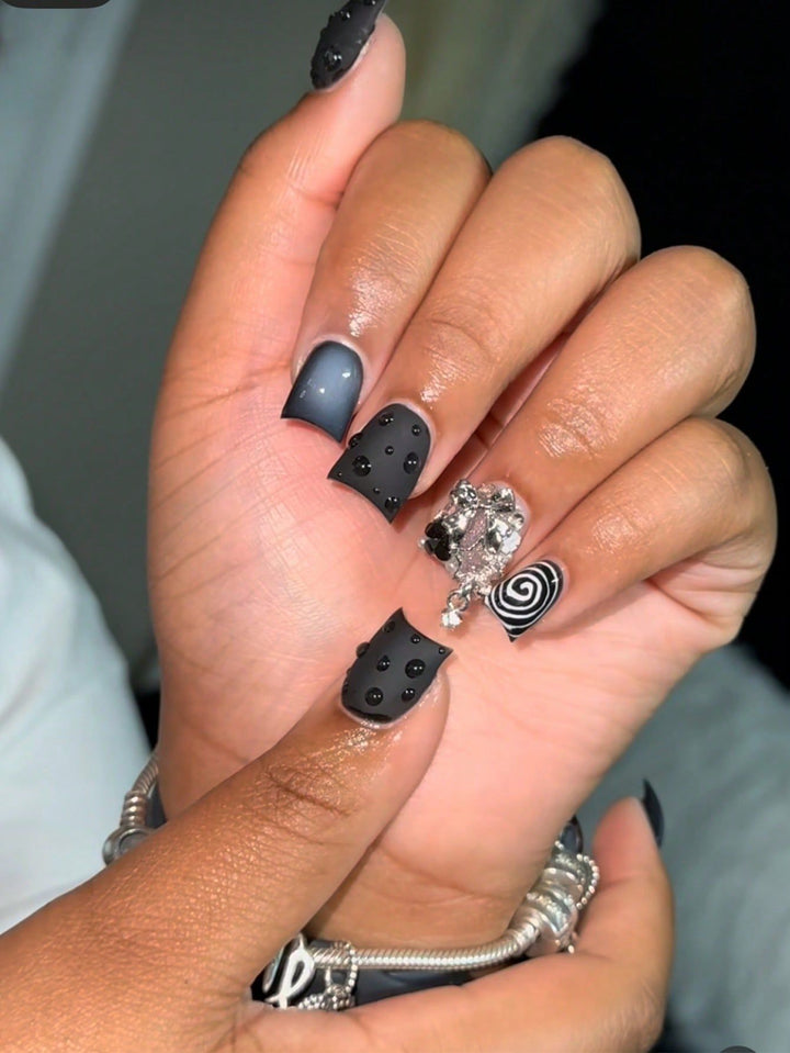 Artistic 3D Textured Nail Design Bowlift