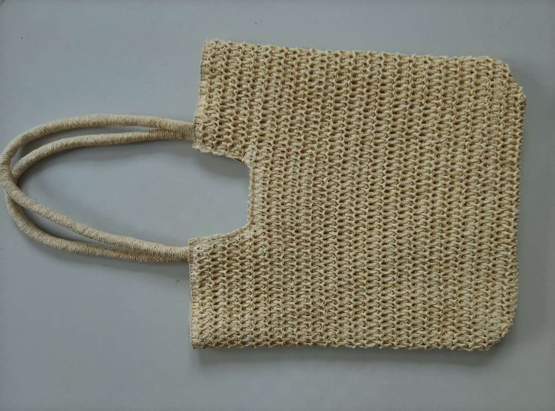 Woven Natural Material Crossbody Bag Bowlift