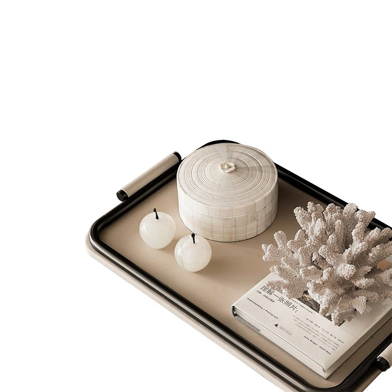 Decorative Serving Tray with Artful Handles