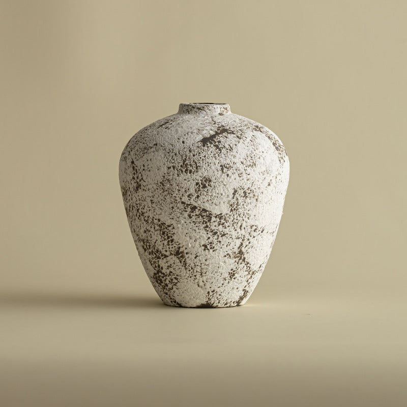 Rustic Textured Ceramic Decorative Vase