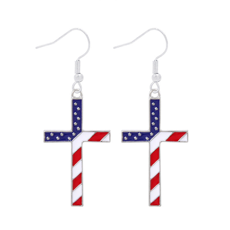 Women's long multi-layer star drop earrings with crystal embellishments and rhodium-plated alloy Bowlift