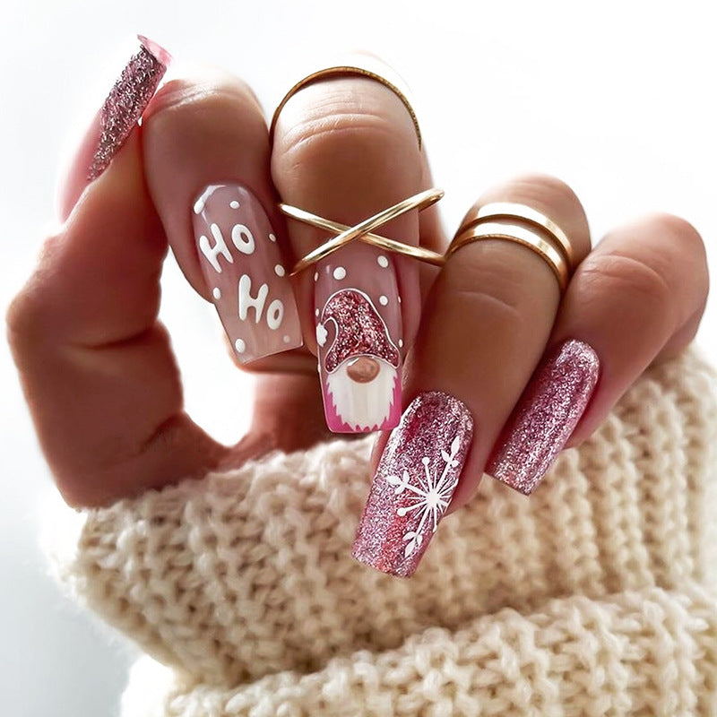 Festive Themed Press-On Nail Art Set Bowlift