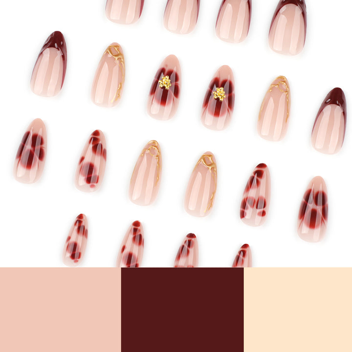 Artificial nail art with floral accents and boutique design Bowlift
