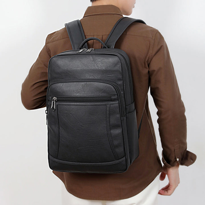 Elegant Backpack Made of Faux Leather with Multiple Compartments Bowlift