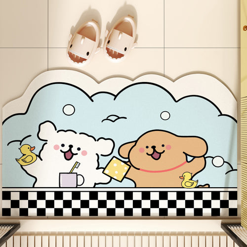 Cartoon Animal Design Bath Mat Bowlift