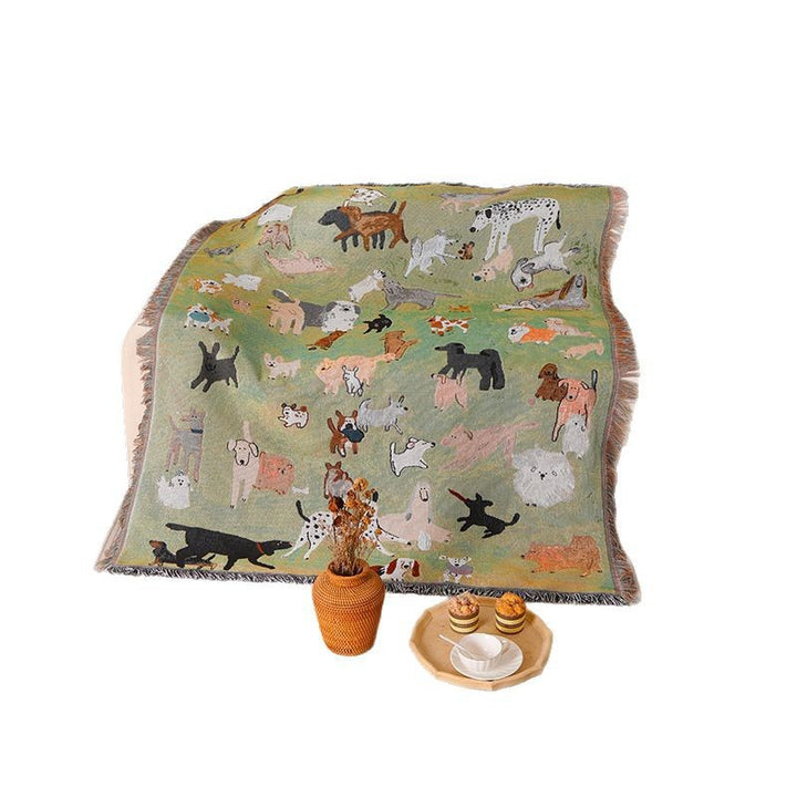 Artistic Leopard-Themed Tapestry Blanket