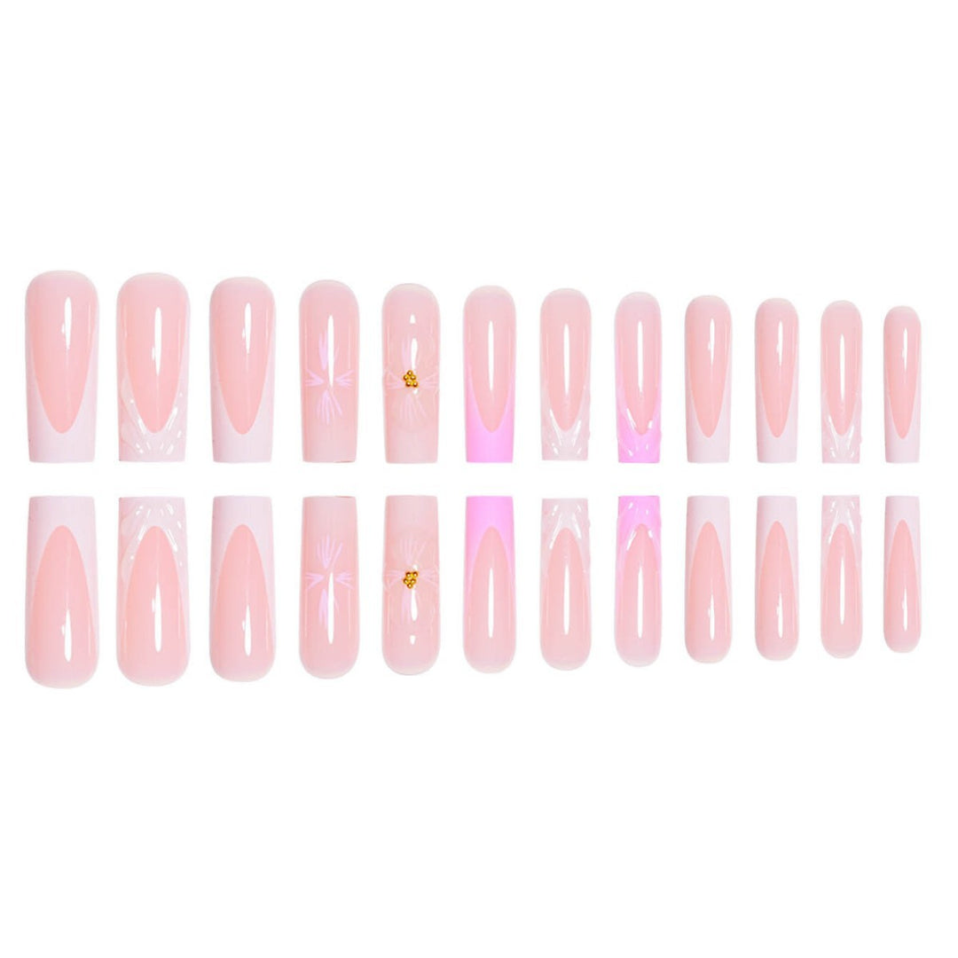 Floral-Inspired 3D Press-On Nail Art Extensions Bowlift