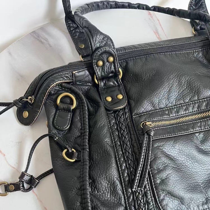 Ladies Shoulder Bag PU Leather Spacious with Laptop Compartment and Adjustable Strap | Bowlift