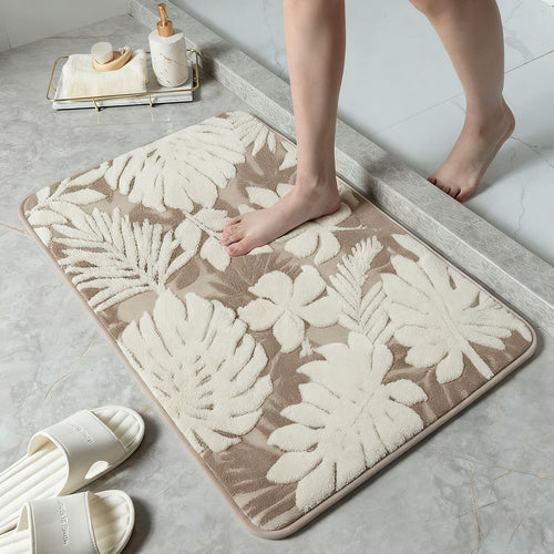Floral Pattern Soft Bath Mat Bowlift
