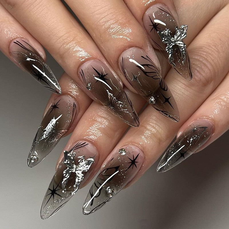 Artistic Stiletto Nail Design Bowlift