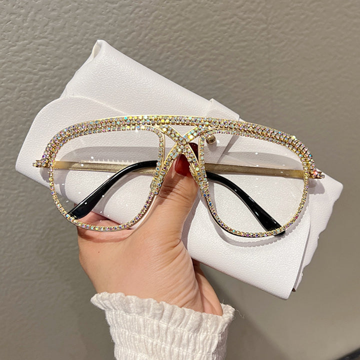 Women's Glamorous oversized Sunglasses with sparkling Crystal frame Bowlift