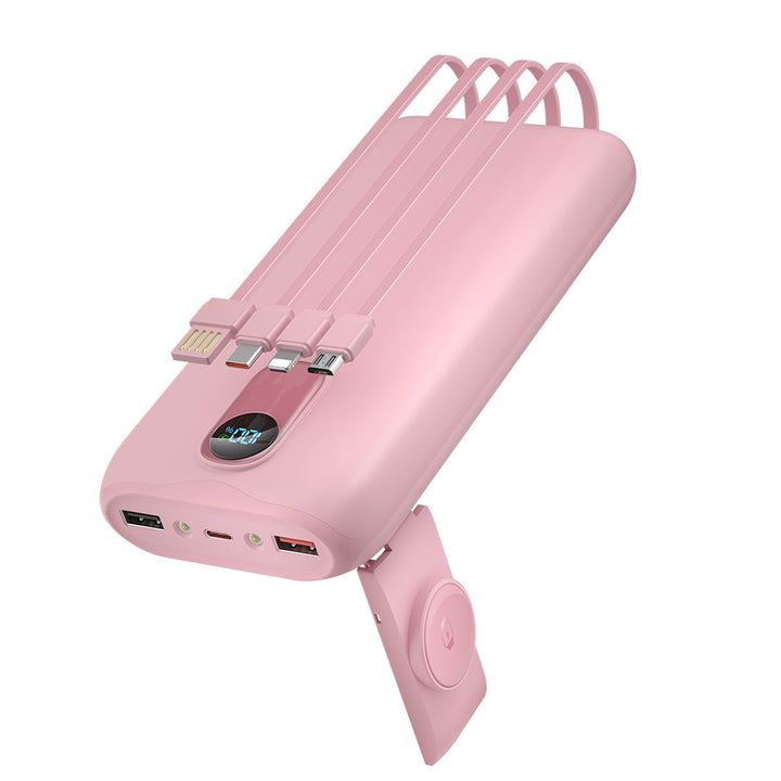 Portable power bank with fast inductive charging and multiple USB ports Bowlift
