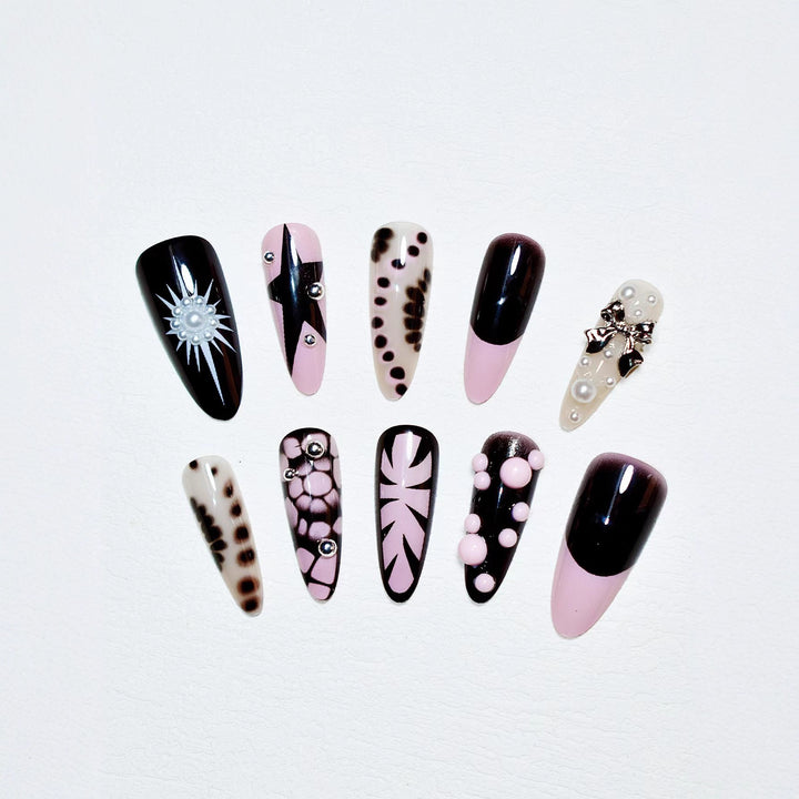 Ocean-Inspired 3D Decorative Press-On Nail Set Bowlift