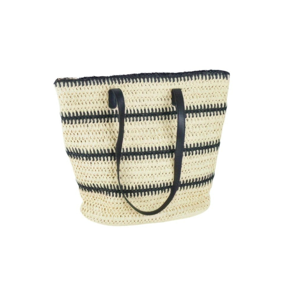 Spacious Beach Bag Made of Braided Natural Material Bowlift