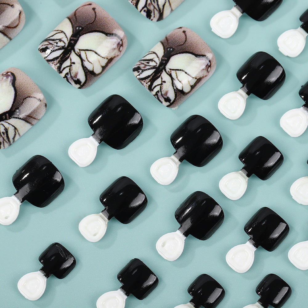 Artificial nails with butterfly design Bowlift
