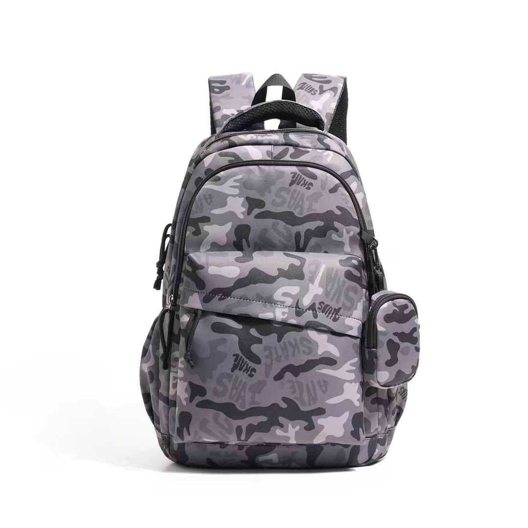 Backpack with Modern Camouflage Design and Functional Pockets Bowlift