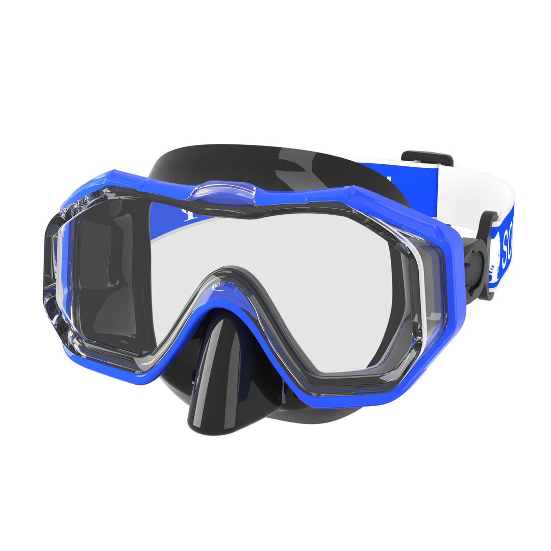 High-quality diving mask with flexible silicone rim and UV protection Bowlift