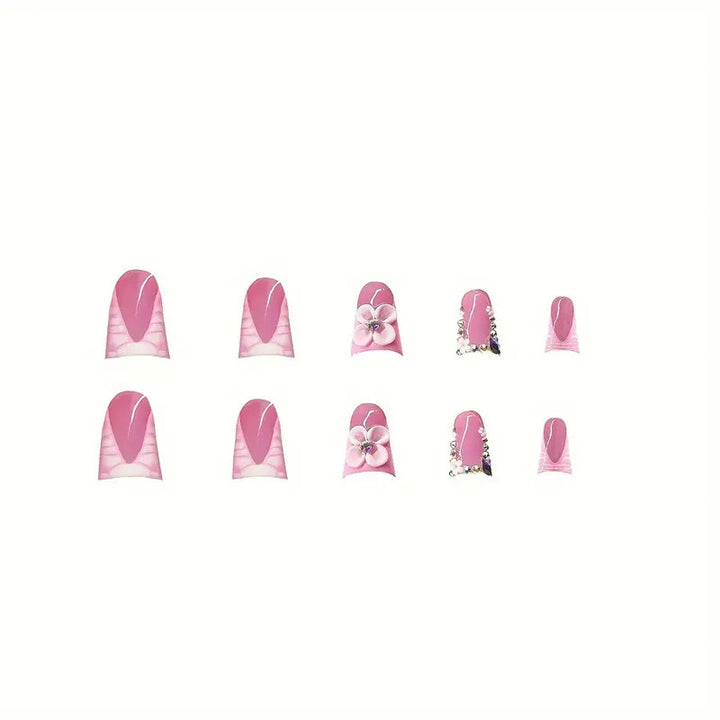 Floral Acrylic Nail Art Extensions Bowlift
