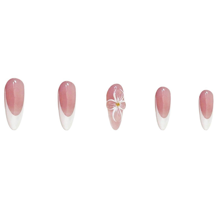 Elegant Artistic Press-On Nail Set Bowlift