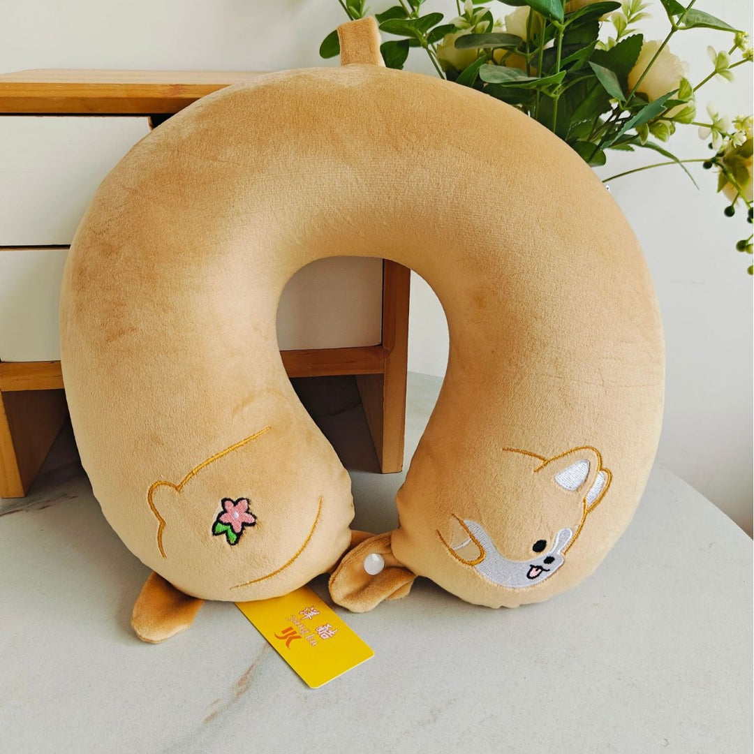 Unisex Neck Support Pillow with Cute Animal Design Bowlift
