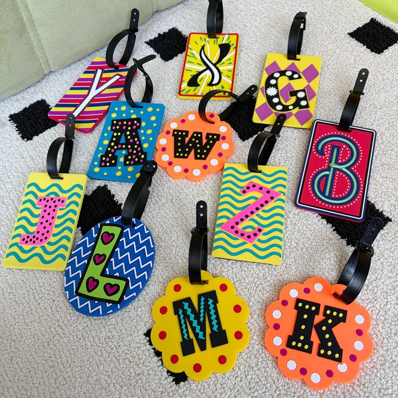Personalized Striped Luggage Tag Bowlift