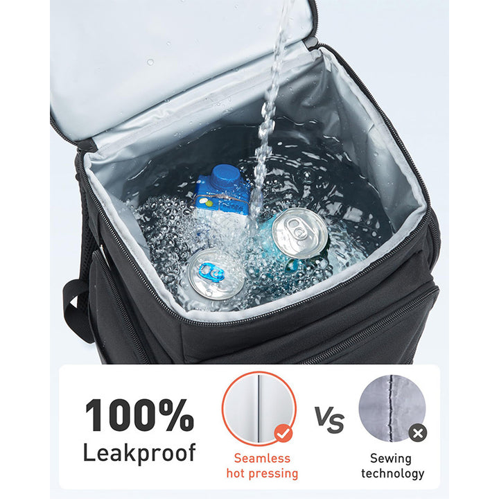 Women's multifunctional insulated cool and diaper backpack with large main compartment and organizer Bowlift
