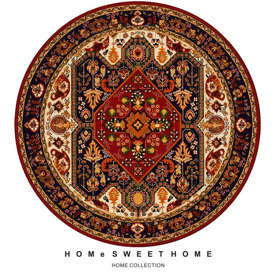 Vintage-Inspired Round Rug