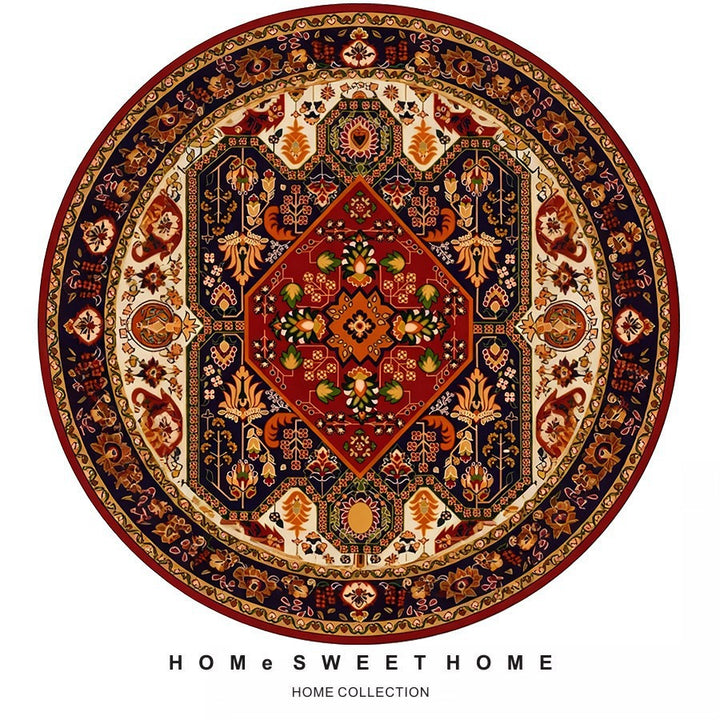 Vintage-Inspired Round Rug