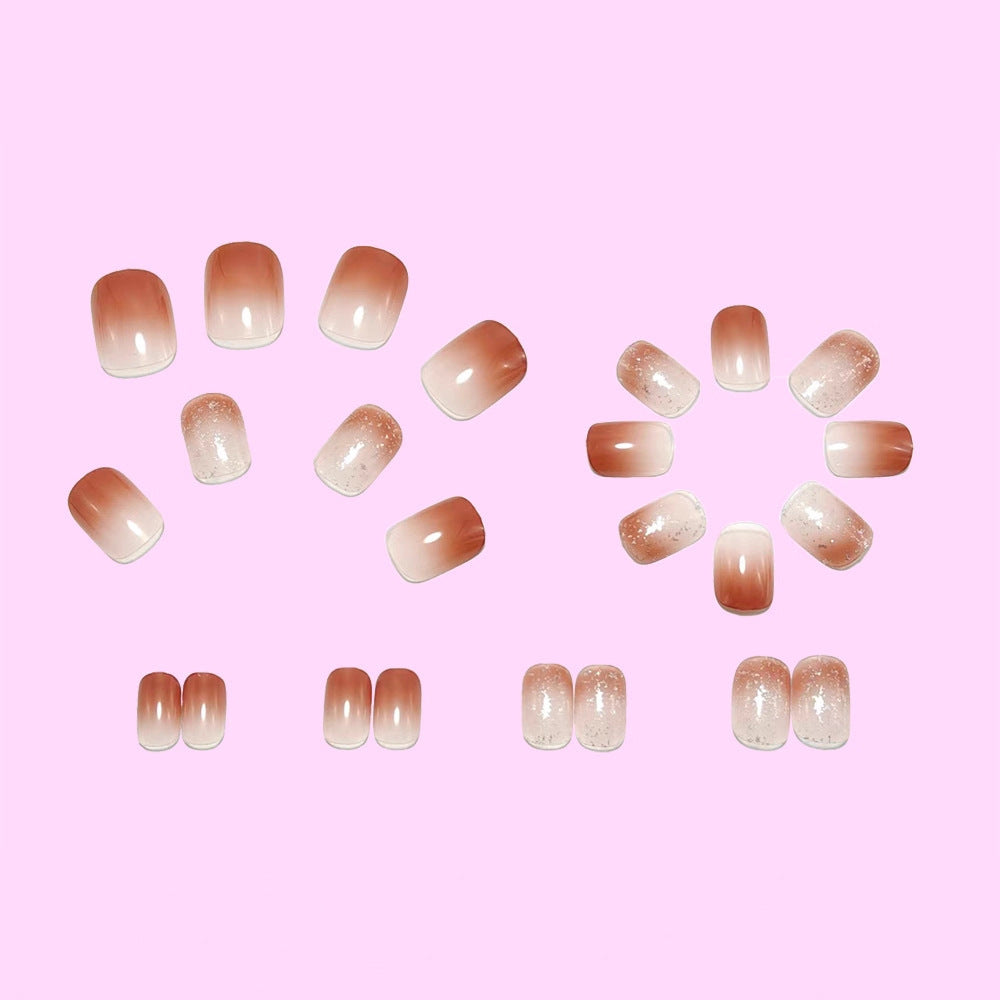 Art nails with delicate gradient colors and glitter effects Bowlift