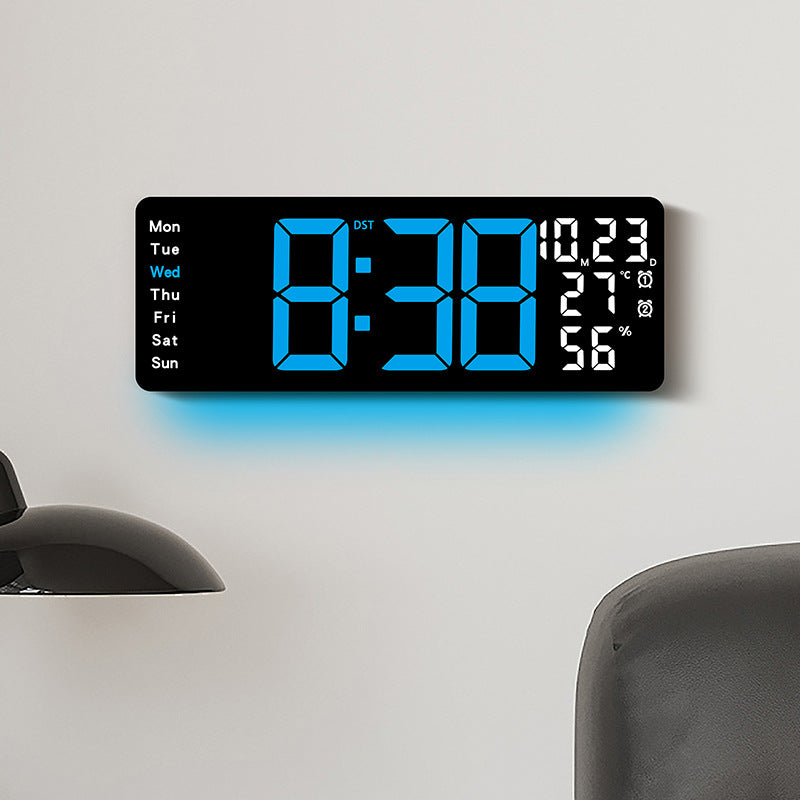 Digital Multi-Function Alarm Clock with Color LED Display Bowlift