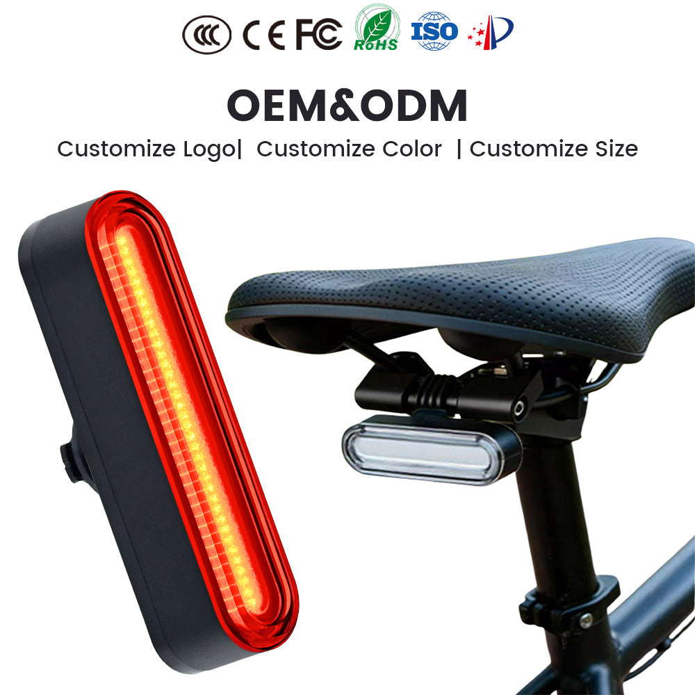 Rear Rechargeable Bicycle LED Tail Safety Light with Seatpost Mount and Brake Sensor Bowlift