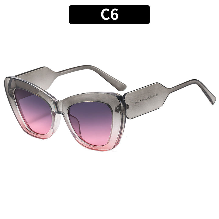 Artistic Cat-Eye Frame Sunglasses