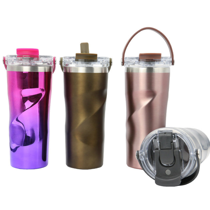 Women's insulated drinking bottle with ergonomic design Bowlift