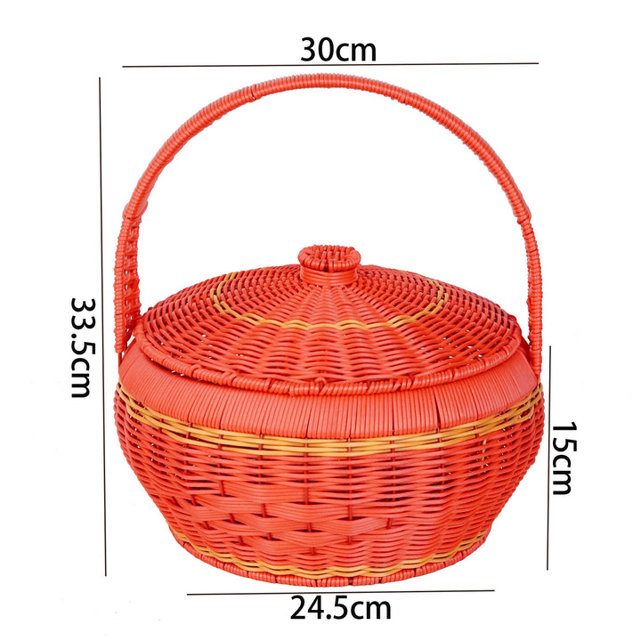 Multi-Tiered Woven Storage Basket Bowlift