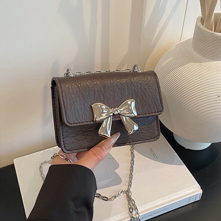WoCharming Bow-Embellished Mini Handbag Bowlift