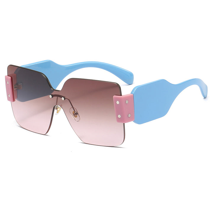Women's fashionable flat sunglasses with creative design Bowlift