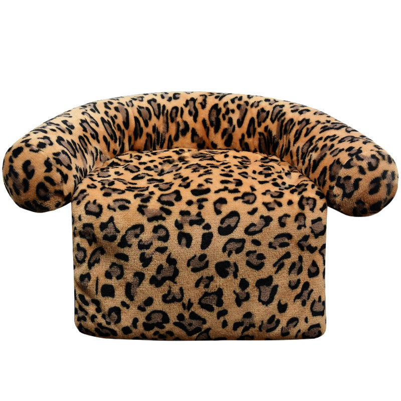 Plush Star Patterned  Lounge Chair  Dog Bed