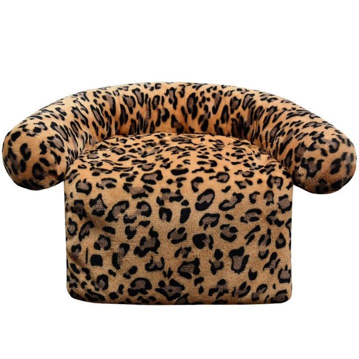 Plush Star Patterned  Lounge Chair  Dog Bed