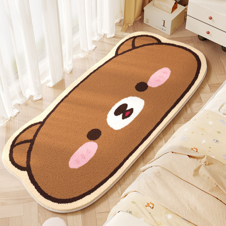 Cute Character-Shaped Plush Bath Mat