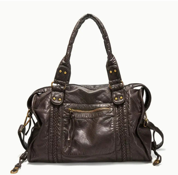 Ladies Shoulder Bag PU Leather Spacious with Laptop Compartment and Adjustable Strap | Bowlift