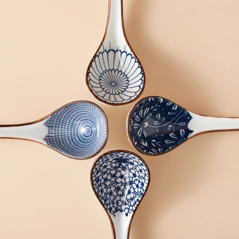 Artistic Ceramic Soup Spoons Set