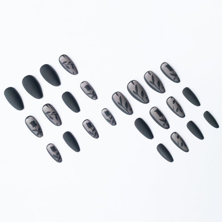 Artistic Floral-Inspired Nail Art Set