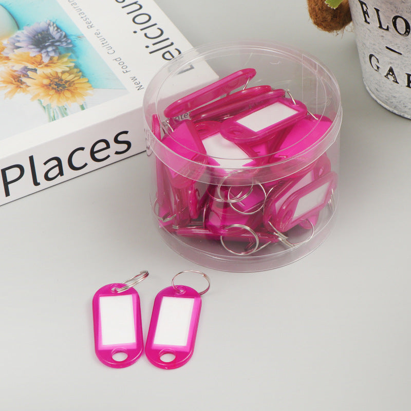 Unisex Labels Keychain with Writable Area Bowlift