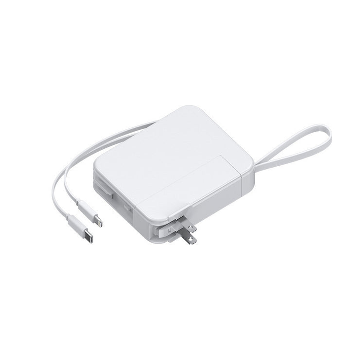 Portable power bank with retractable charging cable and digital display Bowlift