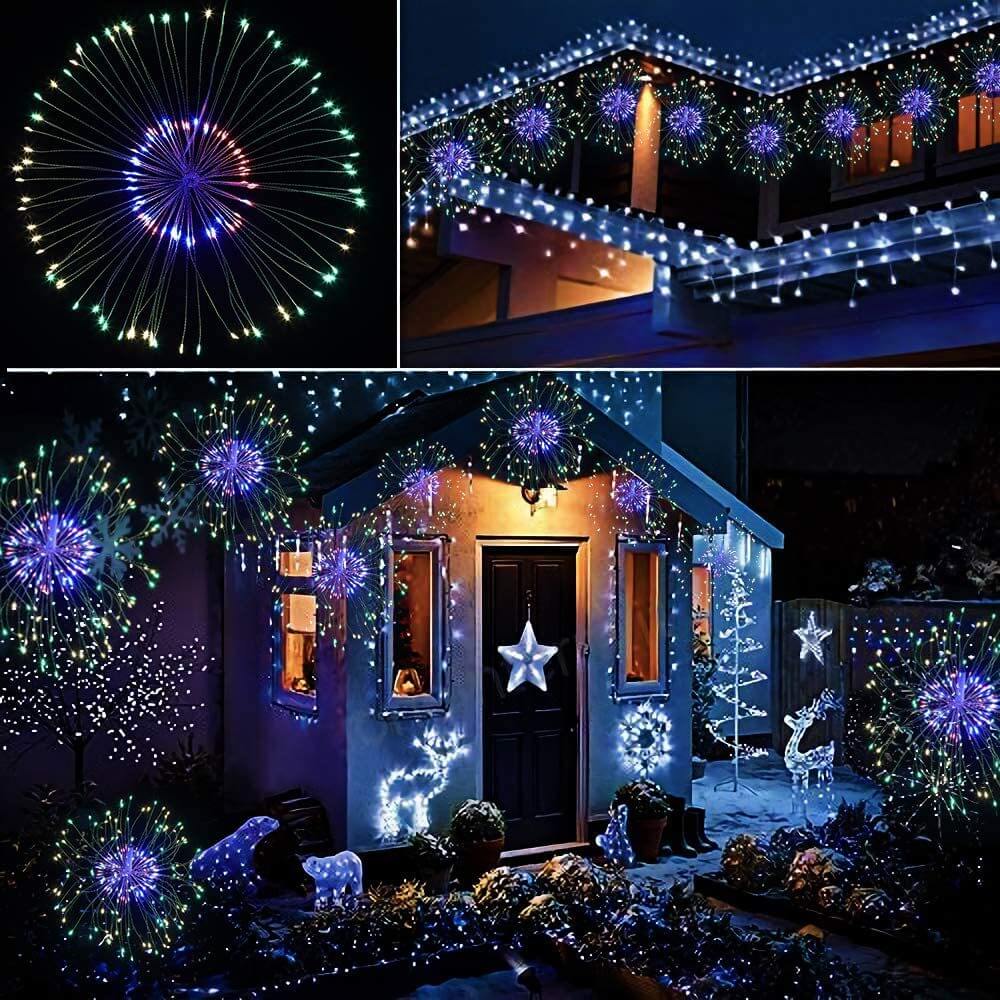 BowLift | Fireworks Light Dandelion Copper Wire 120/200 Light Battery USB Solar LED Decorative Light