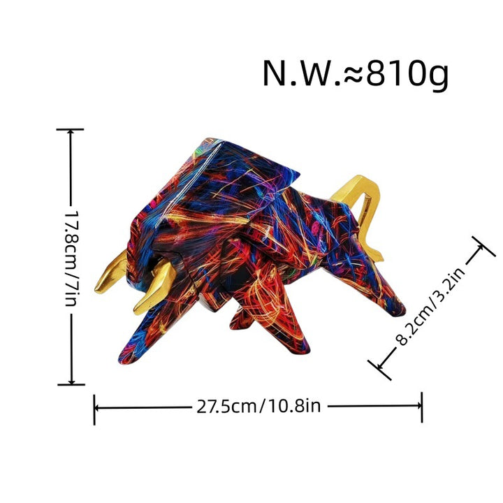 Colorful lion figure made of high-quality resin Bowlift