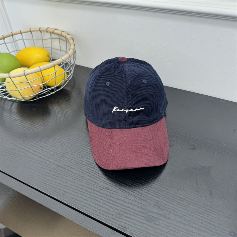 Men's Corduroy Brimmed Baseball Cap Bowlift