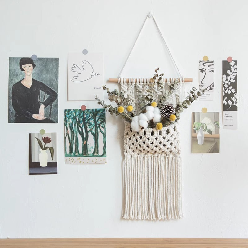 Macrame Wall Hanging with Elegant Fringe Look Bowlift