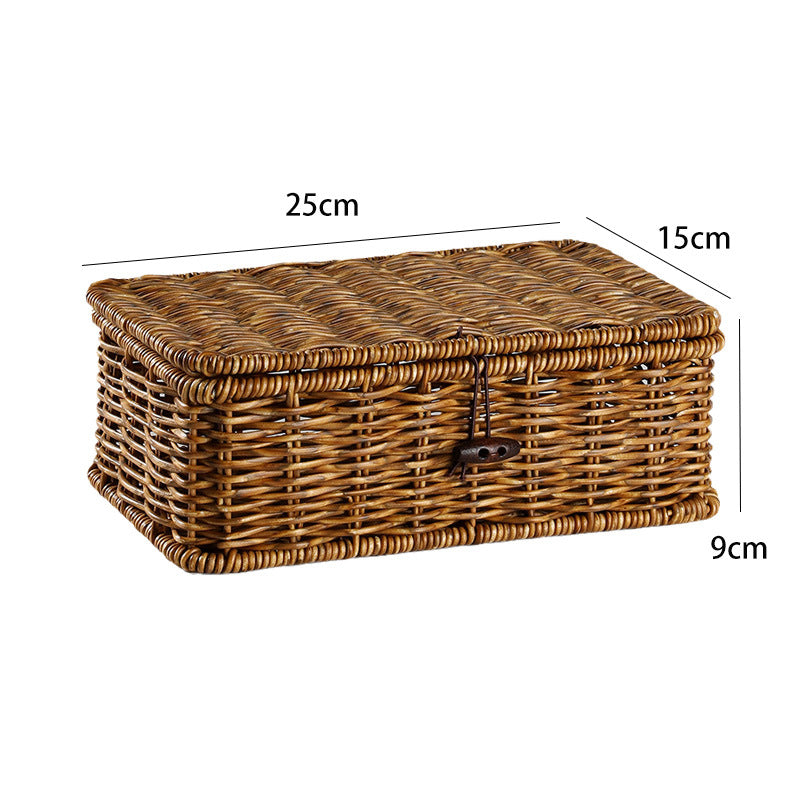 Handcrafted Natural Wicker Storage Chest Bowlift